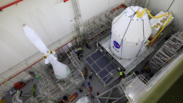 NASA image: Artemis I - Orion Moves to Launch Abort System Facility (LASF)