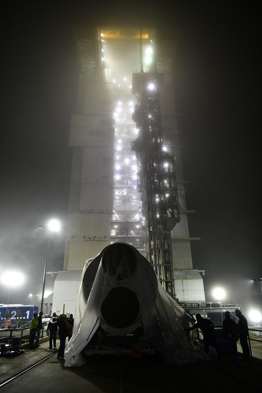 Preparations are underway to lift the United Launch Alliance Atlas V booster for NASA’s Landsat 9 mission up and into the Vertical Integration Facility at Space Launch Complex 3 at Vandenberg Space Force Base in California, on July 13, 2021. The Landsat 9 mission will launch atop the Atlas V rocket from Vandenberg in September 2021. The launch is being managed by NASA’s Launch Services Program based at Kennedy Space Center. The Landsat 9 satellite will continue the nearly 50-year legacy of previous Landsat missions. It will monitor key natural and economic resources from orbit. Landsat 9 is managed by the agency’s Goddard Space Flight Center in Greenbelt, Maryland. The satellite will carry two instruments: the Operational Land Imager 2, which collects images of Earth’s landscapes in visible, near infrared and shortwave infrared light, and the Thermal Infrared Sensor 2, which measures the temperature of land surfaces. Like its predecessors, Landsat 9 is a joint mission between NASA and the U.S. Geological Survey. 