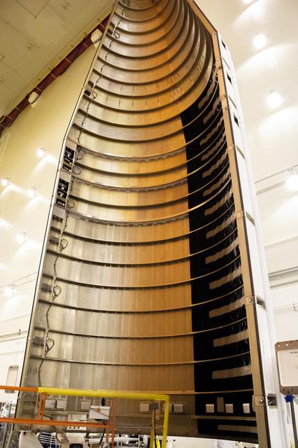 NASA image: Landsat 9 Fairing Blankets Removal