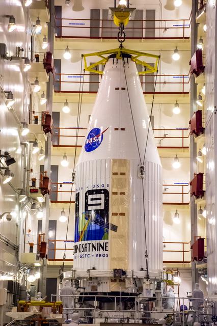 NASA image: Landsat 9 Move to Transfer Tower for Closeout Operation