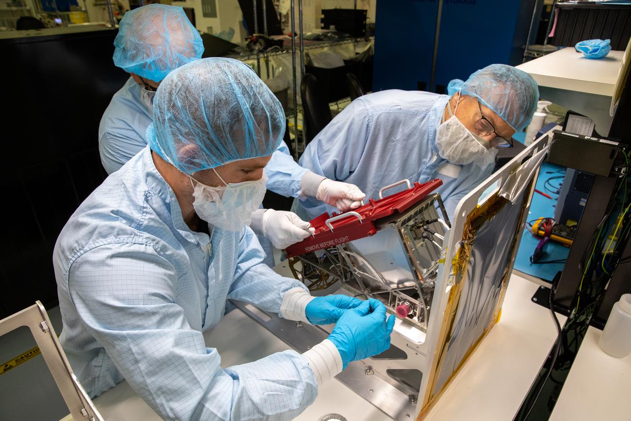 Inside the Space Station Processing Facility at NASA’s Kennedy Space Center in Florida, members of the Mass Spectrometer observing lunar operations (MSolo) team prepare MSolo flight hardware for shipment in preparation for launch in 2022. MSolo is a commercial off-the-shelf mass spectrometer modified to work in space and it will help analyze the chemical makeup of landing sites on the Moon, as well as study water on the lunar surface. MSolo is part of four of the agency’s Commercial Lunar Payload Delivery Service missions where under the Artemis program, commercial deliveries beginning in 2022 will perform science experiments, test technologies and demonstrate capabilities to help NASA explore the Moon and prepare for human missions.