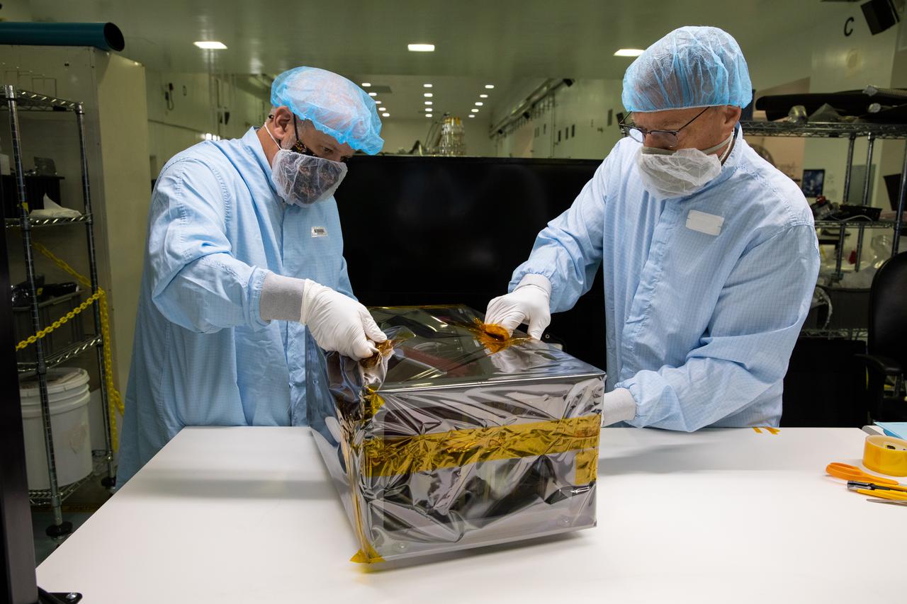 Inside the Space Station Processing Facility at NASA’s Kennedy Space Center in Florida, members of the Mass Spectrometer observing lunar operations (MSolo) team prepare MSolo flight hardware for shipment in preparation for launch in 2022. MSolo is a commercial off-the-shelf mass spectrometer modified to work in space and it will help analyze the chemical makeup of landing sites on the Moon, as well as study water on the lunar surface. MSolo is part of four of the agency’s Commercial Lunar Payload Delivery Service missions where under the Artemis program, commercial deliveries beginning in 2022 will perform science experiments, test technologies and demonstrate capabilities to help NASA explore the Moon and prepare for human missions. 
