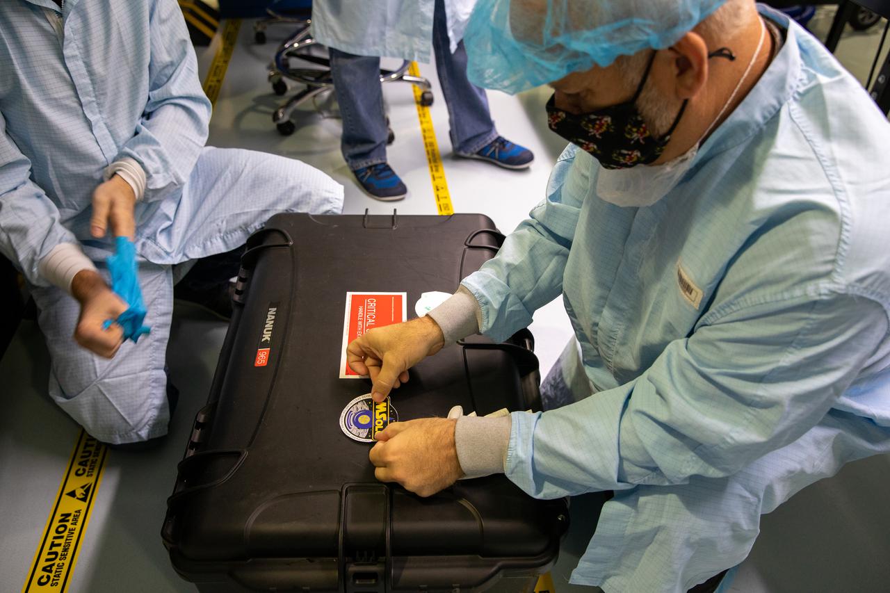Inside the Space Station Processing Facility at NASA’s Kennedy Space Center in Florida, members of the Mass Spectrometer observing lunar operations (MSolo) team prepare MSolo flight hardware for shipment in preparation for launch in 2022. MSolo is a commercial off-the-shelf mass spectrometer modified to work in space and it will help analyze the chemical makeup of landing sites on the Moon, as well as study water on the lunar surface. MSolo is part of four of the agency’s Commercial Lunar Payload Delivery Service missions where under the Artemis program, commercial deliveries beginning in 2022 will perform science experiments, test technologies and demonstrate capabilities to help NASA explore the Moon and prepare for human missions. 