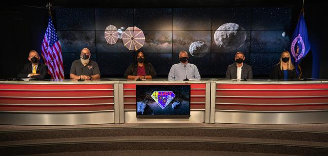NASA image: Lucy PreLaunch News Conference