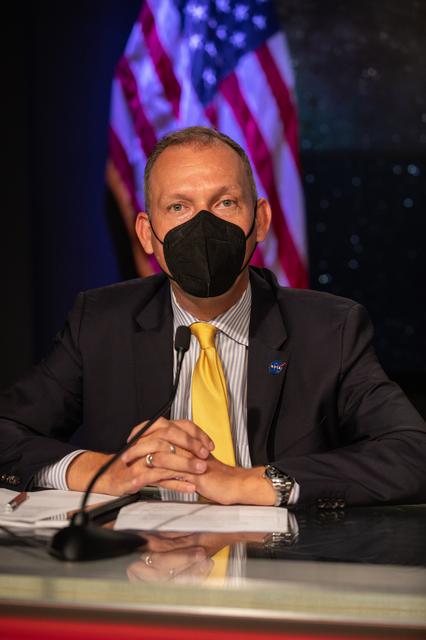 NASA image: Lucy PreLaunch News Conference