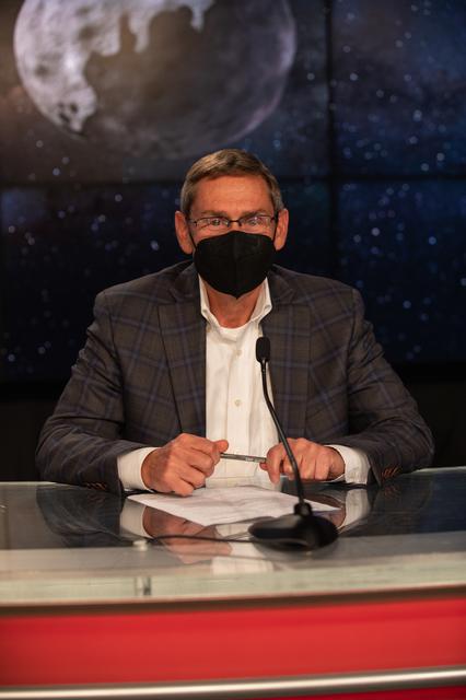 NASA image: Lucy PreLaunch News Conference