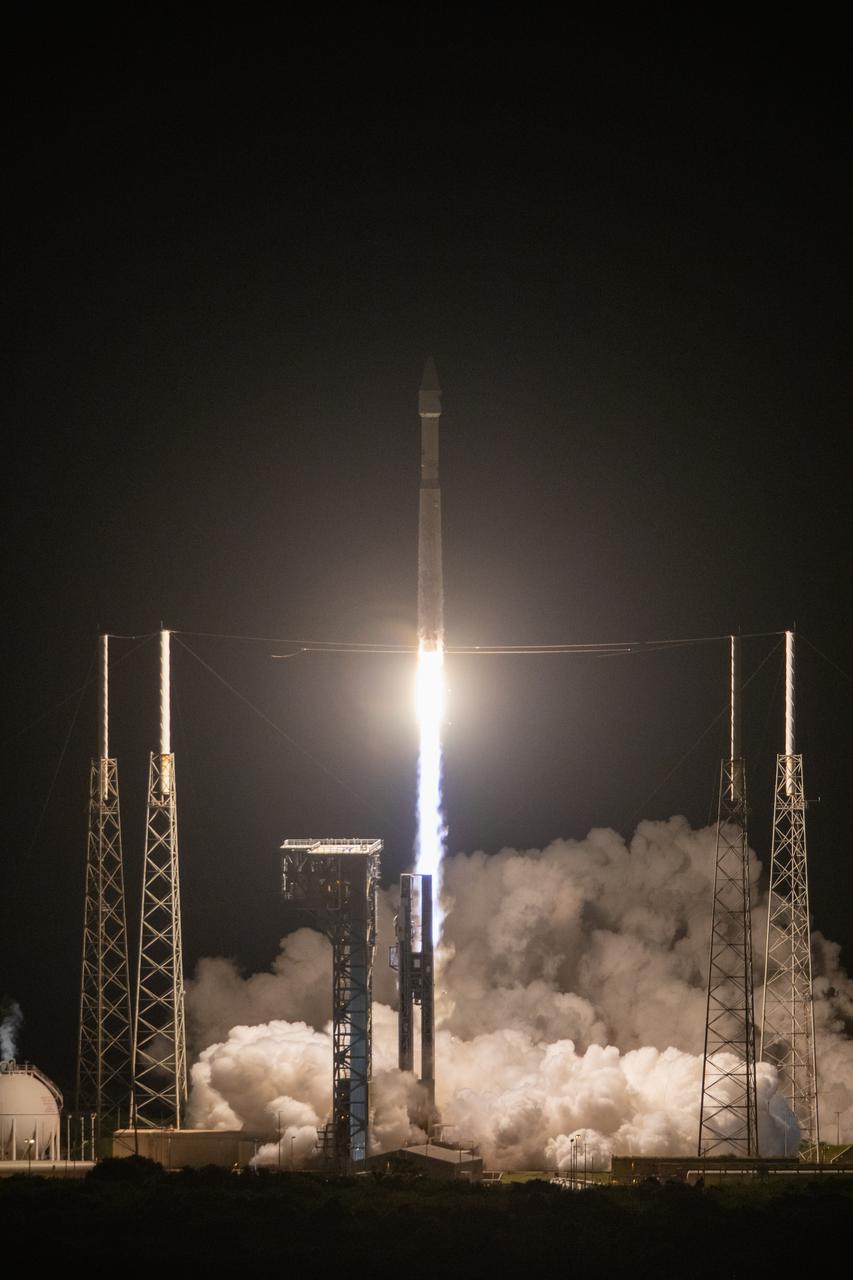 A United Launch Alliance V 401 rocket, with NASA’s Lucy spacecraft atop, powers off the pad at Cape Canaveral Space Force Station’s Space Launch Complex 41 in Florida at 5:34 a.m. EDT on Saturday, Oct. 16, 2021. The launch was managed by NASA’s Launch Services Program, based at Kennedy Space Center. Lucy will embark on a 12-year primary mission to explore a record-breaking number of asteroids, including the Jupiter Trojan asteroids. Named after a fossilized human ancestor whose skeleton provided discoverers insight into humanity’s evolution, the Lucy mission will do much of the same, providing scientists and researchers a look into the origins of our solar system.