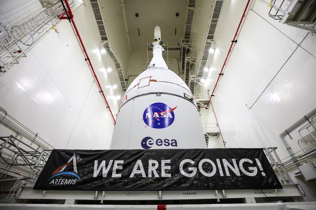 NASA image: Artemis I Orion LAS Integration - LAS on KMAG Prepped for Transp