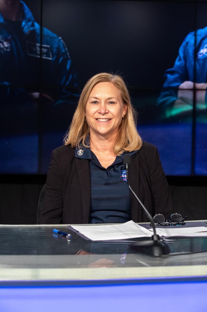 Kennedy Space Center Director Janet Petro speaks during a NASA Administrator briefing for the upcoming SpaceX Crew-3 mission at the center on Oct. 29, 2021. The SpaceX Falcon 9 with Crew Dragon atop is scheduled to launch Oct. 31 at 2:21 a.m. EDT from Launch Complex 39A at Kennedy. Crew Dragon will carry four astronauts to the International Space Station for NASA’s Commercial Crew Program. Crew-3 is the third crew rotation flight to the space station, and the first flight of a new Crew Dragon spacecraft. 