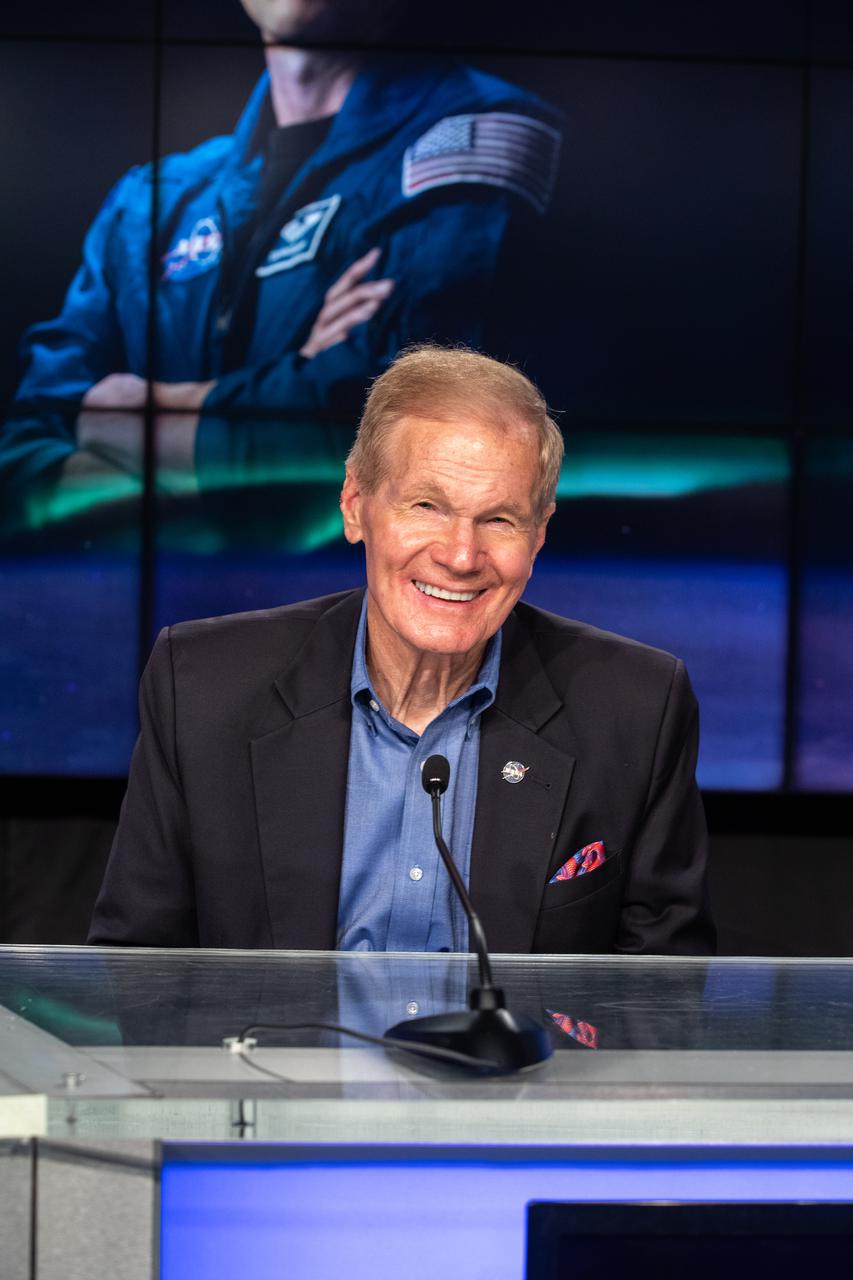 NASA Administrator Bill Nelson speaks during a briefing for the upcoming SpaceX Crew-3 mission at the agency’s Kennedy Space Center in Florida on Oct. 29, 2021. The SpaceX Falcon 9 with Crew Dragon atop is scheduled to launch Oct. 31 at 2:21 a.m. EDT from Launch Complex 39A at Kennedy. Crew Dragon will carry four astronauts to the International Space Station for NASA’s Commercial Crew Program. Crew-3 is the third crew rotation flight to the space station, and the first flight of a new Crew Dragon spacecraft. 