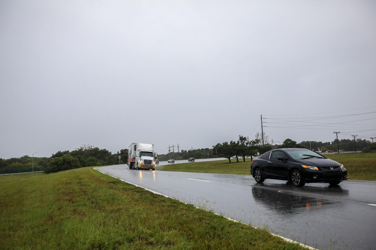 NASA’s Imaging X-Ray Polarimetry Explorer (IXPE) spacecraft – the agency’s first mission dedicated to measuring X-ray polarization – arrives at the Cape Canaveral Space Force Station in Florida on Nov. 5, 2021. IXPE is scheduled to launch aboard a SpaceX Falcon 9 vehicle from Kennedy’s Launch Complex 39A on Dec. 9, 2021. The launch is managed by NASA’s Launch Services Program, based at Kennedy. IXPE will study the polarization of X-rays coming to us from some of the universe’s most extreme sources, including black holes and dead stars known as pulsars.