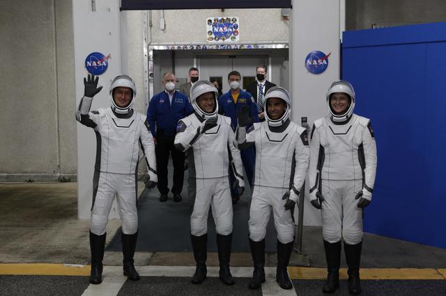 NASA image: SpaceX Crew-3 Walkout