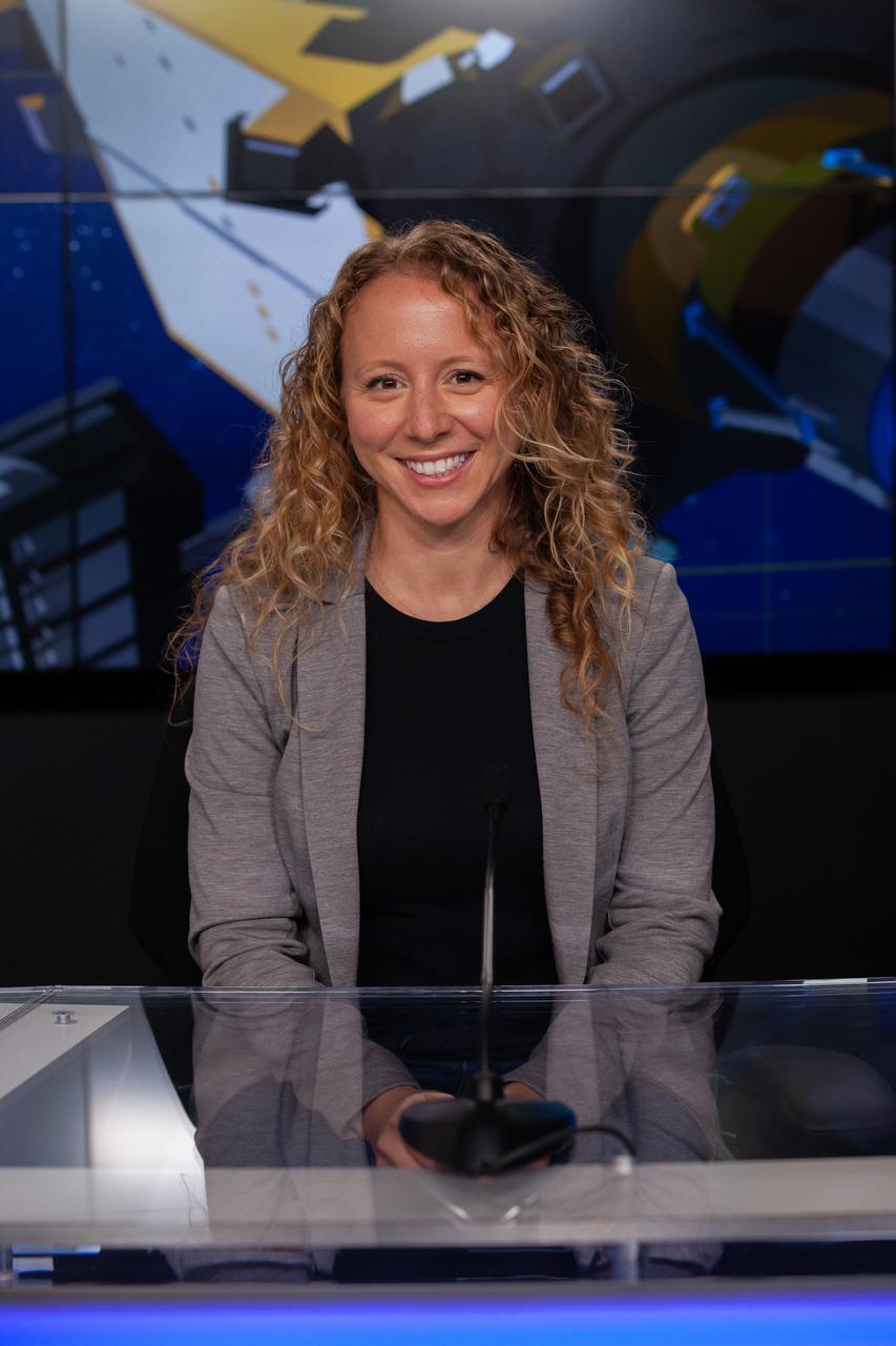 Julianna Scheiman, director for civil satellite missions for SpaceX, participates in a prelaunch news conference for NASA’s Double Asteroid Redirection Test (DART) mission at Vandenberg Space Force Base in California on Nov. 22, 2021. DART is the first mission to test technologies for preventing an impact of Earth by a hazardous asteroid. The mission is scheduled to launch no earlier than 1:21 a.m. EST Wednesday, Nov. 24 (10:21 p.m. PST Tuesday, Nov. 23), aboard a SpaceX Falcon 9 rocket from Vandenberg. NASA's Launch Services Program based at Kennedy Space Center in Florida, America's multi-user spaceport, is managing the launch.