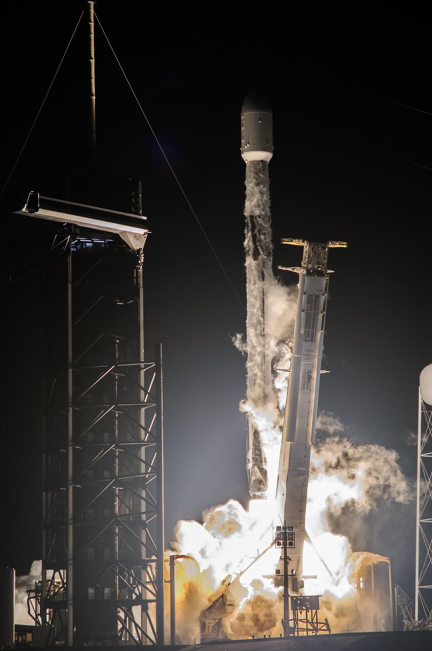 A SpaceX Falcon 9 rocket roars off the launch pad at Launch Complex 39A at NASA’s Kennedy Space Center in Florida at 1 a.m. EST on Thursday, Dec. 9, 2021, carrying NASA’s Imaging X-ray Polarimetry Explorer (IXPE) spacecraft. NASA’s Launch Services Program managed this launch. NASA’s Marshall Space Flight Center in Huntsville, Alabama, manages the IXPE mission. Ball Aerospace, headquartered in Broomfield, Colorado, manages spacecraft operations with support from the University of Colorado at Boulder. NASA’s Goddard Space Flight Center in Greenbelt, Maryland, manages the Explorers Program for the agency’s Science Mission Directorate in Washington. The IXPE spacecraft includes three space telescopes with sensitive detectors capable of measuring the polarization of cosmic X-rays, allowing scientists to answer fundamental questions about extremely complex environments in space where gravitational, electric, and magnetic fields are at their limits. The project is a collaboration between NASA and the Italian Space Agency. 