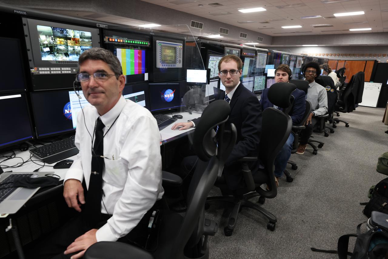 Launch team members are seated at the Liquid Oxygen consoles inside Firing Room 1 of the Launch Control Center at NASA’s Kennedy Space Center in Florida on Dec. 13, 2021. They are participating in a joint integrated simulation for the Artemis I launch that covered both cryogenic loading and terminal countdown portions of prelaunch activities. Members of NASA’s mission management team and launch team conducted the simulation together. The Kennedy team was certified for the Artemis I launch. During Artemis I, the agency’s Orion spacecraft will lift off from Kennedy aboard NASA’s most powerful rocket – the Space Launch System – to fly farther than any spacecraft built for humans has ever flown. Through NASA’s Artemis missions, the agency, along with commercial and international partners, will establish a sustainable human presence on the Moon to prepare for missions to Mars.
