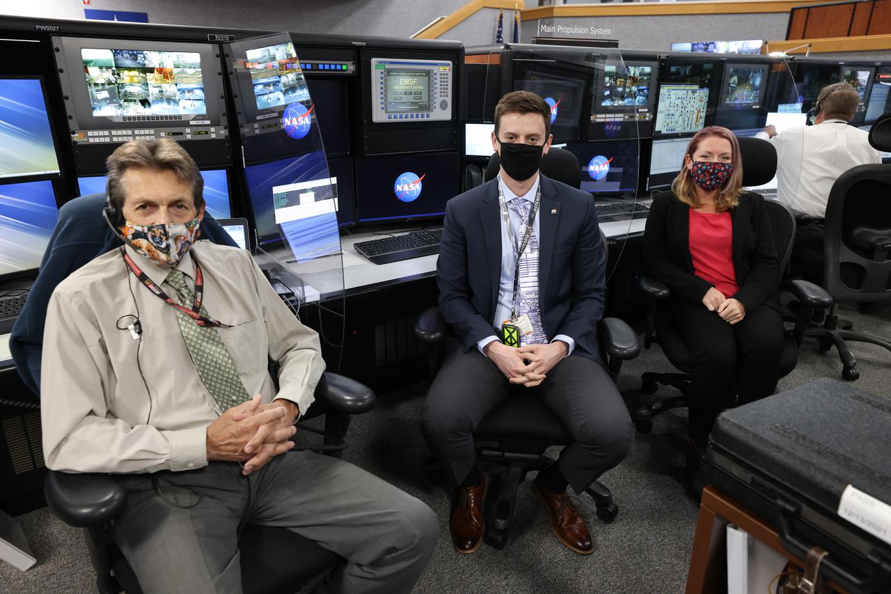 Launch team members are seated at the Main Propulsion System consoles inside Firing Room 1 of the Launch Control Center at NASA’s Kennedy Space Center in Florida on Dec. 13, 2021. They are participating in a joint integrated simulation for the Artemis I launch that covered both cryogenic loading and terminal countdown portions of prelaunch activities. Members of NASA’s mission management team and launch team conducted the simulation together. The Kennedy team was certified for the Artemis I launch. During Artemis I, the agency’s Orion spacecraft will lift off from Kennedy aboard NASA’s most powerful rocket – the Space Launch System – to fly farther than any spacecraft built for humans has ever flown. Through NASA’s Artemis missions, the agency, along with commercial and international partners, will establish a sustainable human presence on the Moon to prepare for missions to Mars.