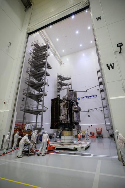 GOES-T Spacecraft Move to Encapsulation Bay