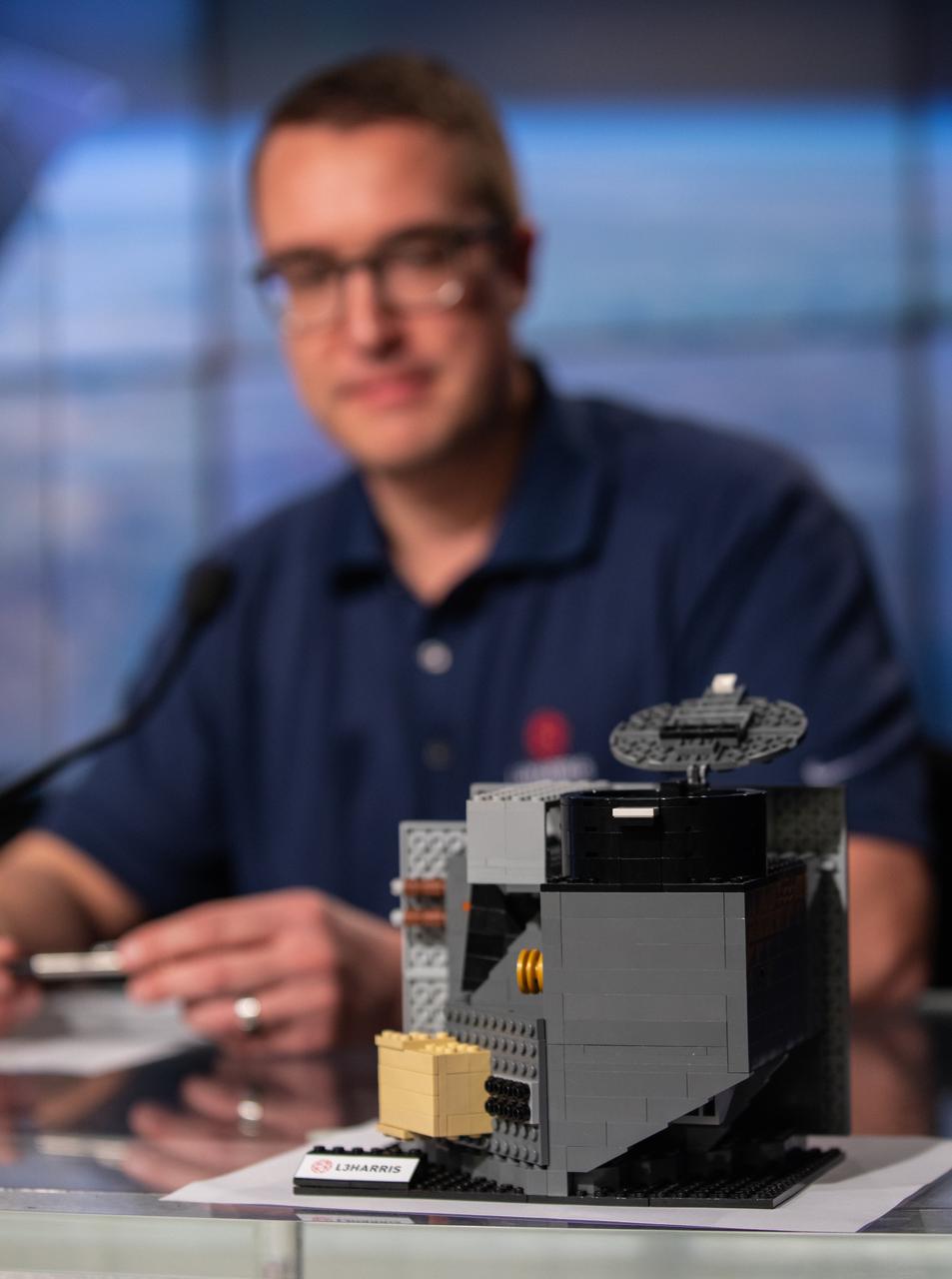 A science briefing for the National Oceanic and Atmospheric Administration’s (NOAA) Geostationary Operational Environmental Satellite-T (GOES-T) is held on Feb. 25, 2022, at NASA’s Kennedy Space Center in Florida. Daniel Gall, Advanced Baseline Imager chief systems engineer, Space and Airborne Systems, L3 Harris Technologies, participates in the briefing. GOES-T is scheduled to lift off on a United Launch Alliance Atlas V 541 rocket from Space Launch Complex 41 at Cape Canaveral Space Force Station in Florida on March 1, 2022, at 4:38 p.m. GOES-T is the third satellite in the GOES-R series that will continue to help meteorologists observe and predict local weather events that affect public safety. The launch is being managed by NASA’s Launch Services Program based at Kennedy Space Center in Florida, America’s multi-user spaceport. 