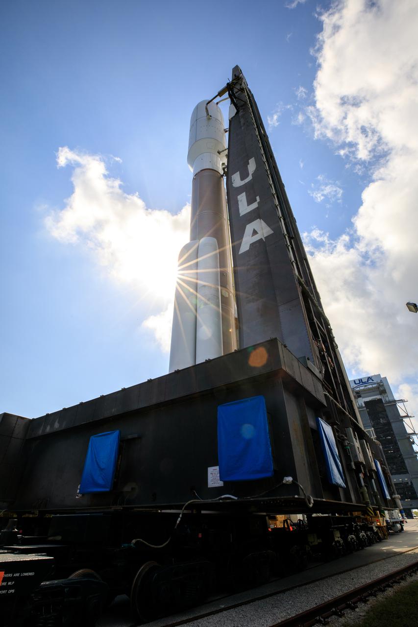 A United Launch Alliance Atlas V 541 rocket carrying the National Oceanic and Atmospheric Administration’s (NOAA) Geostationary Operational Environmental Satellite-T (GOES-T), rolls out of the Vertical Integration Facility on its way to Space Launch Complex 41 at Cape Canaveral Space Force Station in Florida on Feb. 28, 2022. GOES-T will lift off atop the Atlas V from SLC-41 on March 1, 2022, at 4:38 p.m. GOES-T is the third satellite in the GOES-R series that will continue to help meteorologists observe and predict local weather events that affect public safety. GOES-T will be renamed GOES-18 once it reaches geostationary orbit. GOES-18 will go into operational service as GOES West to provide critical data for the U.S. West Coast, Alaska, Hawaii, Mexico, Central America, and the Pacific Ocean. The launch is managed by NASA’s Launch Services Program based at Kennedy Space Center in Florida, America’s multi-user spaceport.