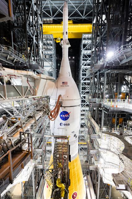 NASA image: Artemis I WDR Pre-Rollout Activities - Platforms Retracted