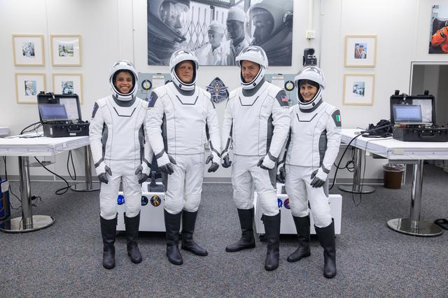 NASA image: SpaceX Crew-4 Suit-Up & Walkout Rehearsal