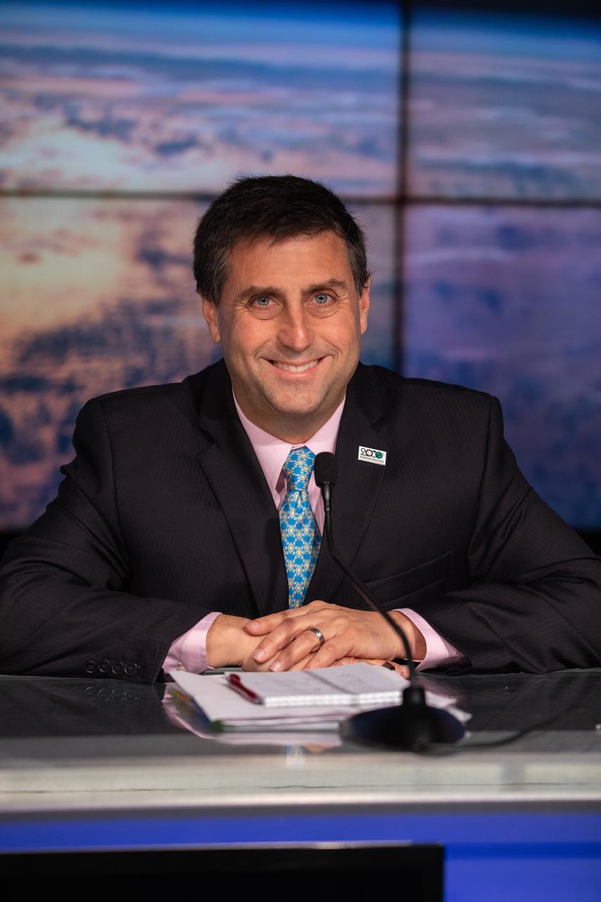 Joel Montalbano, manager, NASA’s International Space Station Program, participates in a Crew-4 postlaunch news conference April 27, 2022, at NASA’s Kennedy Space Center in Florida. The SpaceX Crew Dragon spacecraft, powered by the company’s Falcon 9 rocket, lifted off from Kennedy’s Launch Complex 39A at 3:52 a.m. EDT on April 27. Named Freedom by mission astronauts Kjell Lindgren, Bob Hines, Jessica Watkins, and Samantha Cristoforetti, Dragon is scheduled to dock to the space station today at 8:15 p.m. EDT.