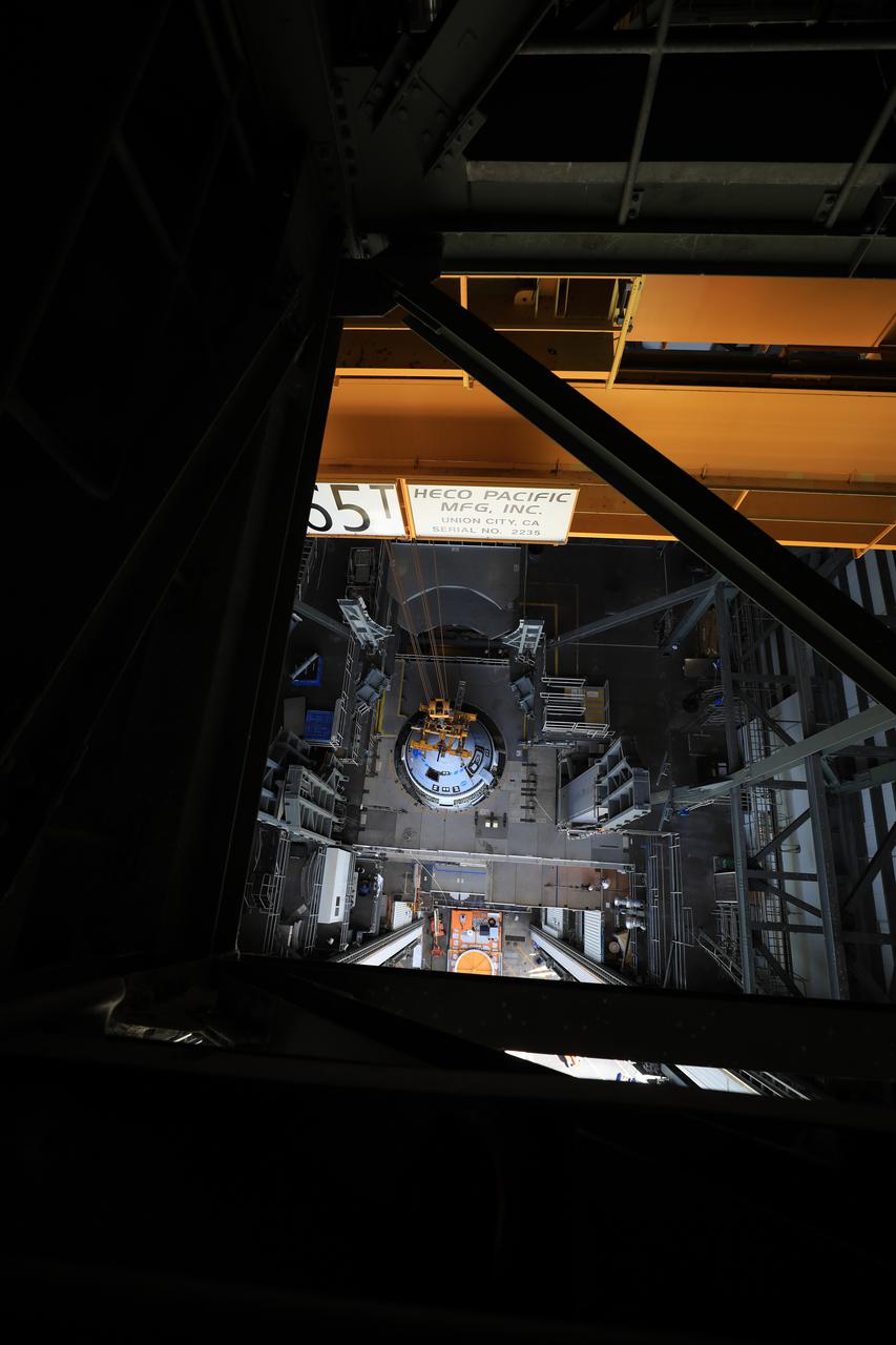 The Boeing CST-100 Starliner spacecraft is lifted at the Vertical Integration Facility at Space Launch Complex-41 at Florida’s Cape Canaveral Space Force Station on May 4, 2022. Starliner will be secured atop a United Launch Alliance Atlas V rocket for Boeing’s second Orbital Flight Test (OFT-2) to the International Space Station for NASA’s Commercial Crew Program. The spacecraft rolled out from Boeing’s Commercial Crew and Cargo Processing Facility at NASA’s Kennedy Space Center earlier in the day.