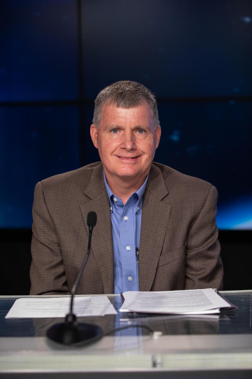 Steve Stich, manager, NASA’s Commercial Crew Program, participates in a prelaunch briefing for NASA’s uncrewed Boeing Orbital Flight Test (OFT-2) at the agency’s Kennedy Space Center in Florida, May 17, 2022. Boeing’s CST-100 Starliner is targeted to launch at 6:54 p.m. EDT on Thursday, May 19, on a United Launch Alliance Atlas V rocket from Space Launch Complex-41 at Cape Canaveral Space Force Station in Florida to rendezvous and dock with the International Space Station.