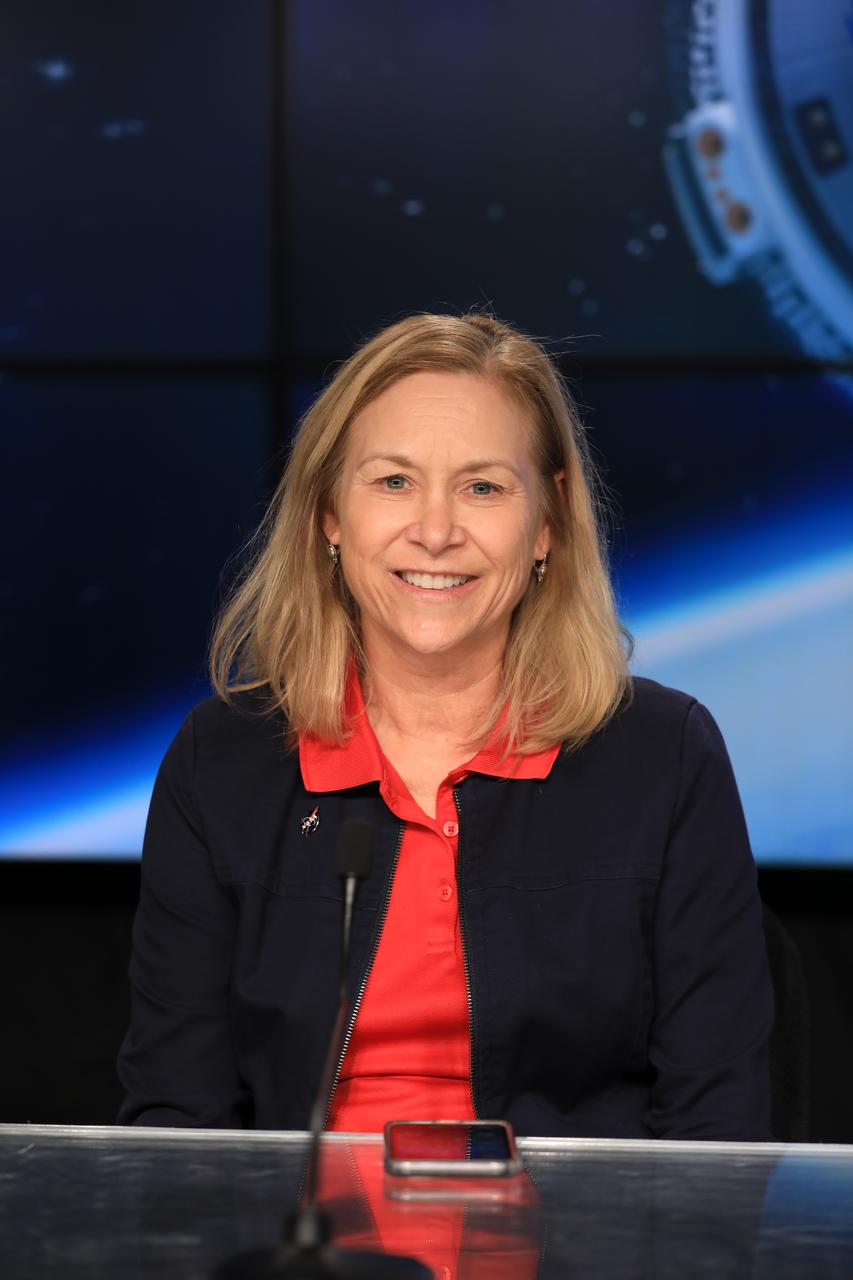 Janet Petro, director, NASA’s Kennedy Space Center, participates in the NASA Leadership Briefing ahead of the agency’s Boeing Orbital Flight Test-2 (OFT-2) at NASA’s Kennedy Space Center in Florida, May 18, 2022. Boeing’s CST-100 Starliner spacecraft will launch atop a United Launch Alliance Atlas V rocket from Space Launch Complex-41 at Cape Canaveral Space Force Station for NASA’s Commercial Crew Program. 