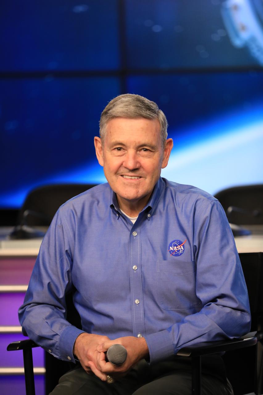NASA Associate Administrator Bob Cabana participates in a Virtual NASA Social Live event at the agency's Kennedy Space Center in Florida on May 18, 2022, in advance of the agency’s Boeing Orbital Flight Test-2 (OFT-2) as part of NASA's Commercial Crew Program. Boeing’s CST-100 Starliner is targeted to launch at 6:54 p.m. EDT on Thursday, May 19, on a United Launch Alliance Atlas V rocket from Space Launch Complex-41 at Cape Canaveral Space Force Station in Florida to rendezvous and dock with the International Space Station.