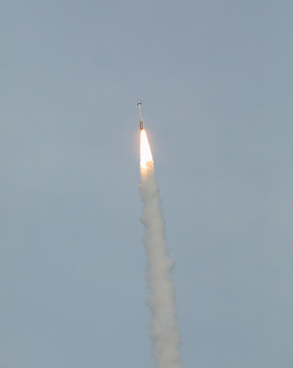 A United Launch Alliance Atlas V rocket lifts off over Space Launch Complex-41 at Cape Canaveral Space Force Station in Florida for NASA Boeing’s uncrewed Orbital Flight Test-2 (OFT-2). Launch for OFT-2 occurred at 6:54 p.m. EDT. Expected to arrive at the space station for docking about 24 hours later, the Starliner will carry more than 500 pounds of NASA cargo and crew supplies to the orbiting laboratory and return to Earth with more than 500 pounds of cargo. The flight test is designed to test the system’s end-to-end capabilities for NASA’s Commercial Crew Program providing valuable data towards NASA certifying Boeing’s crew transportation system for regular crewed flights to and from the International Space Station.