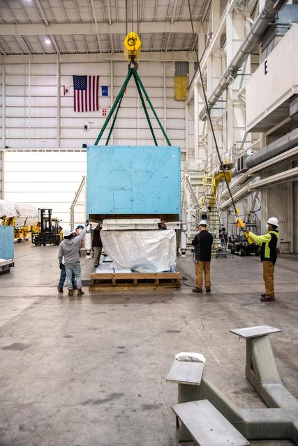 NASA image: JPSS-2 Atlas V Boattail Arrival & Offload, ISA at the HIF