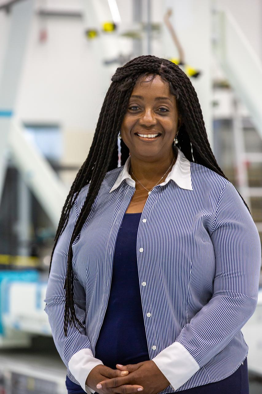 Barbara L. Brown, director of Exploration Research and Technology Programs at NASA's Kennedy Space Center in Florida, poses for a portrait inside the spaceport’s Space Station Processing Facility High Bay on Aug. 5, 2022. Brown leads processing, assembly, integration, and test of payloads and flight science experiments bound for the International Space Station. Additionally, Brown serves as Kennedy’s lead for the formulation of concepts to support uncrewed operations on the Moon and Mars, directing research, development, testing, and demonstration of flight systems and technologies to advance exploration and space systems. The programs and projects under her purview span NASA’s Exploration Systems, Science, Space Operations, and Space Technology mission directorates. 