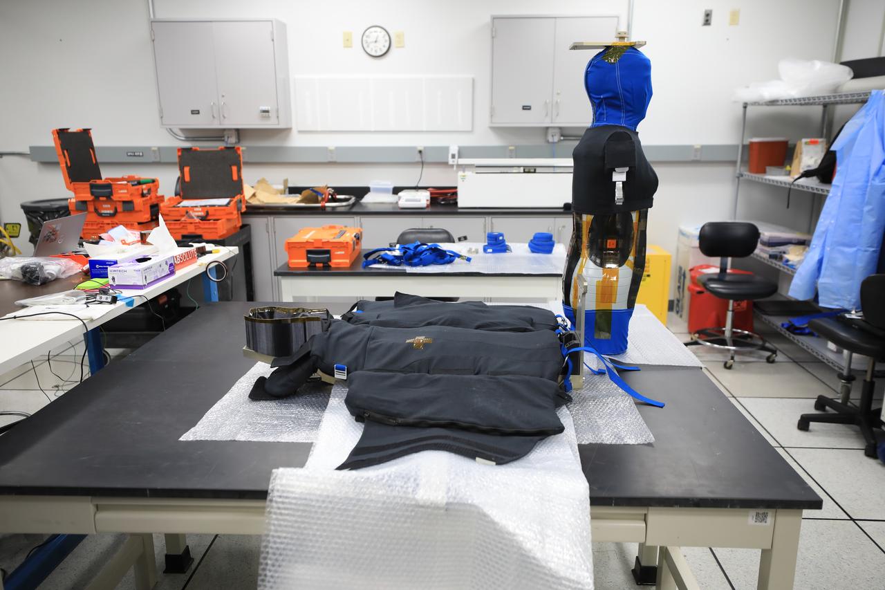 In preparation for the Artemis I flight test, teams at NASA’s Kennedy Space Center in Florida prepare the Matroshka AstroRad Radiation Experiment (MARE) investigation on Aug. 5, 2022. MARE will fly on Artemis I and features two manikins, called phantoms – Helga and Zohar – equipped with radiation detectors to determine the radiation risk on its way to the Moon. The phantoms will be seated as passengers in the Orion crew module, with Zohar also wearing the experimental AstroRad radiation protection vest. The MARE experiment is part of an agreement between NASA, the Israel Space Agency, and the German Aerospace Center. Artemis I will provide a foundation for human deep space exploration and demonstrate NASA’s capability to extend human presence to the Moon and beyond. The primary goal of Artemis I is to thoroughly test the Space Launch System rocket and Orion spacecraft’s integrated systems before crewed missions. Under Artemis, NASA aims to land the first woman and first person of color on the Moon and establish sustainable lunar exploration.