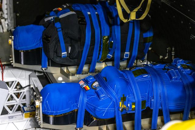 NASA image: Artemis I MARES Payloads - Install into Crew Module