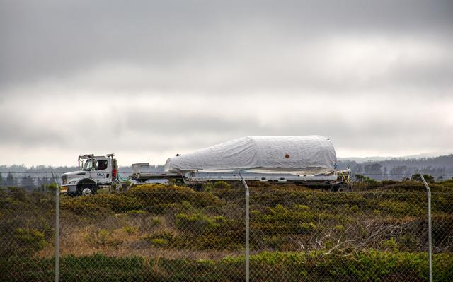 NASA image: JPSS-2 Atlas V Fairing Transport from B7525 to Astrotech