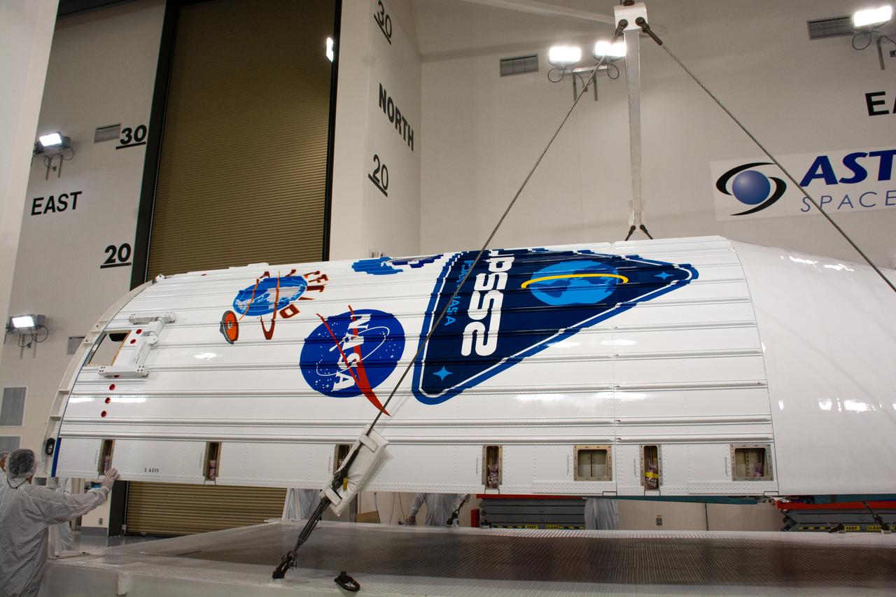 The United Launch Alliance (ULA) Atlas V payload fairing is moved inside the Astrotech Processing Facility at Vandenberg Space Force Base (VSFB) in California on Aug. 10, 2022, for NASA and the National Oceanic and Atmospheric Administration’s (NOAA) Joint Polar Satellite System-2 (JPSS-2) satellite mission. JPSS-2 is the third satellite in the Joint Polar Satellite System series. It is scheduled to lift off from VSFB on Nov. 1 from Space Launch Complex-3. JPSS-2, which will be renamed NOAA-21 after reaching orbit, will join a constellation of JPSS satellites that orbit from the North to the South pole, circling Earth 14 times a day and providing a full view of the entire globe twice daily. The NOAA/NASA Suomi National Polar-orbiting Partnership (Suomi NPP) satellite, and NOAA-20, previously known as JPSS-1, are both already in orbit. Each satellite carries at least four advanced instruments to measure weather and climate conditions on Earth. Launching as a secondary payload to JPSS-2 is NASA’s Low-Earth Orbit Flight Test of an Inflatable Decelerator (LOFTID), dedicated to the memory of Bernard Kutter. LOFTID will demonstrate inflatable heat shield technology that could enable a variety of proposed NASA missions to destinations such as Mars, Venus, and Titan, as well as returning heavier payloads from low-Earth orbit. 