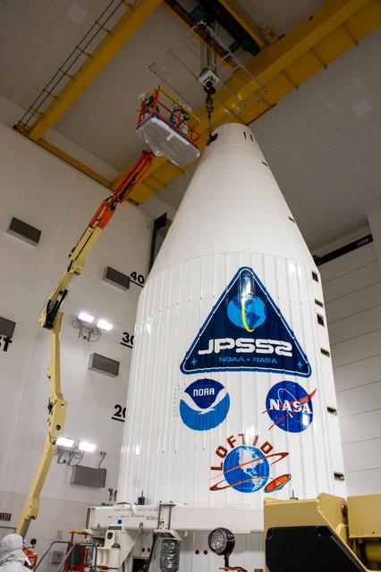 NASA image: JPSS-2 Atlas V Fairing Lift to Vertical
