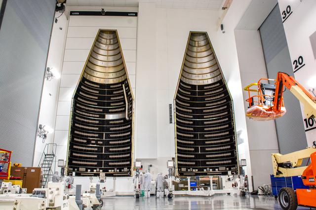 NASA image: JPSS-2 Atlas V Fairing Fit Check