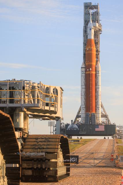 NASA image: Artemis I Launch Rollout Rocket on Pad