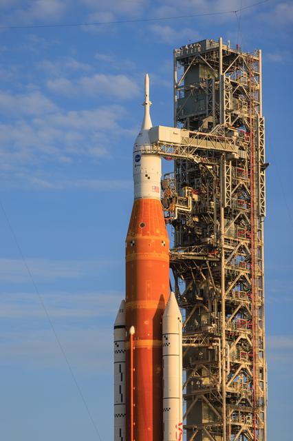 NASA image: Artemis I Launch Rollout Rocket on Pad