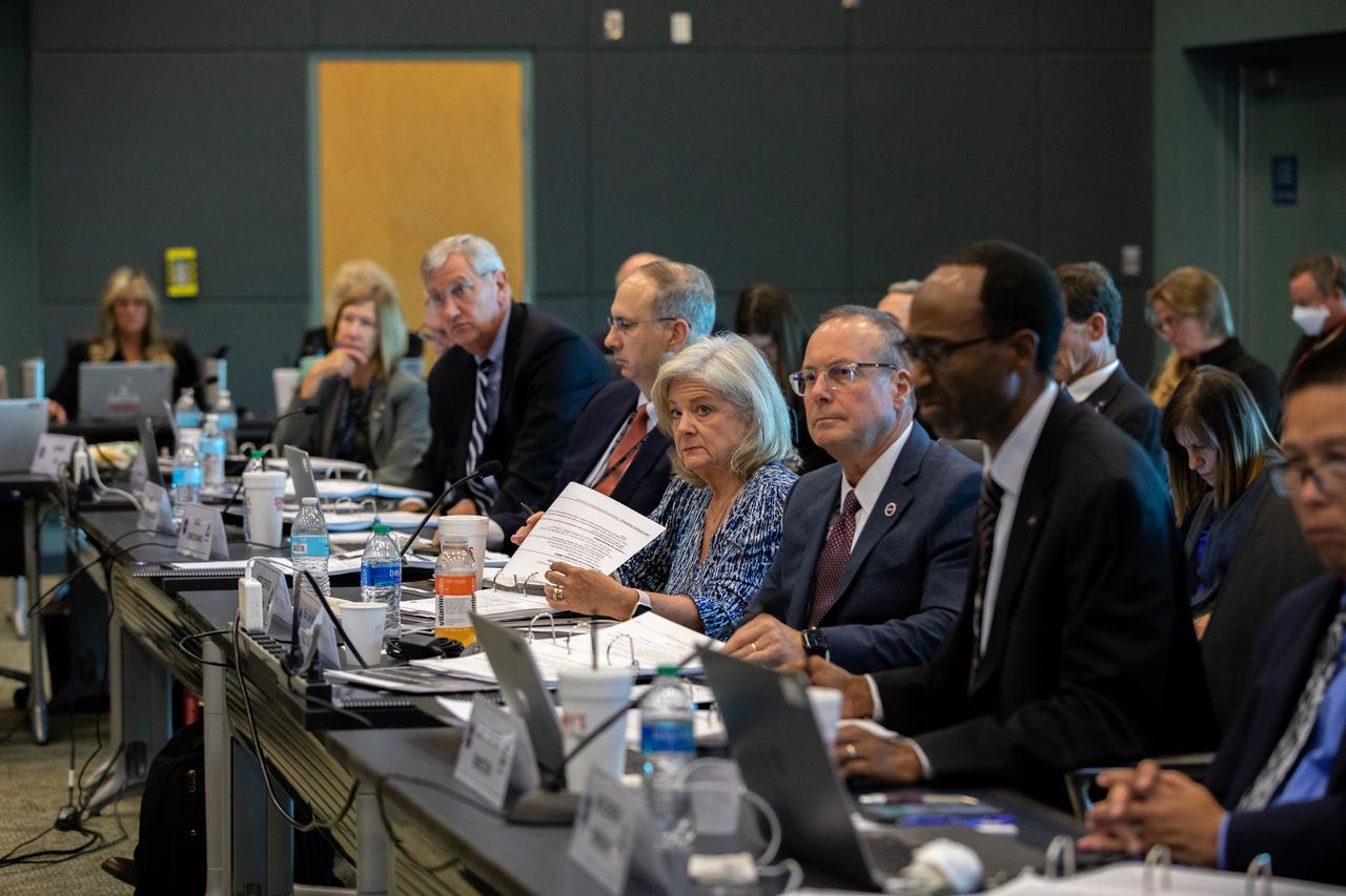 Artemis I managers conduct a Flight Readiness Review (FRR) on Aug. 22, 2022, at NASA’s Kennedy Space Center in Florida. The FRR is an in-depth assessment of the readiness of the agency’s Space Launch System and Orion spacecraft to support the uncrewed flight of Artemis I on its mission beyond the Moon and return to Earth. The meeting will conclude later in the day with a poll of all managers. Artemis I is scheduled to launch at 8:33 a.m. EDT on Aug. 29, 2022, from Kennedy’s Launch Complex 39B. The first in a series of increasingly complex missions, Artemis I will provide a foundation for human deep space exploration and demonstrate our commitment and capability to extend human presence to the Moon and beyond. The primary goal of Artemis I is to thoroughly test the integrated systems before crewed missions by operating the spacecraft in a deep space environment, testing Orion’s heat shield, and recovering the crew module after reentry, descent, and splashdown. 