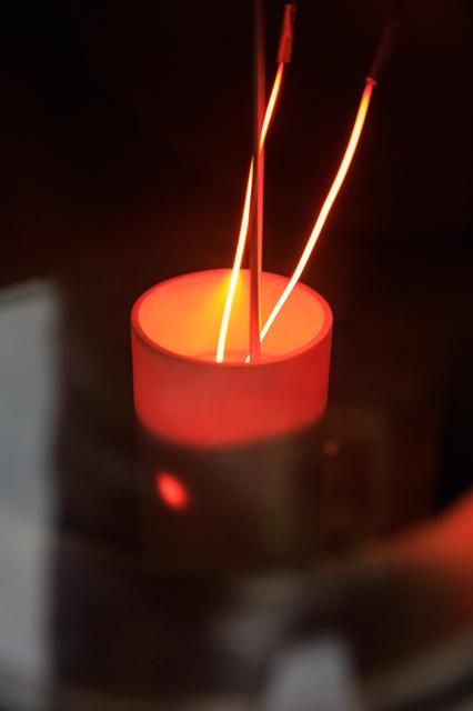 NASA image: Molten Regolith Electrolysis (MRE) Testing