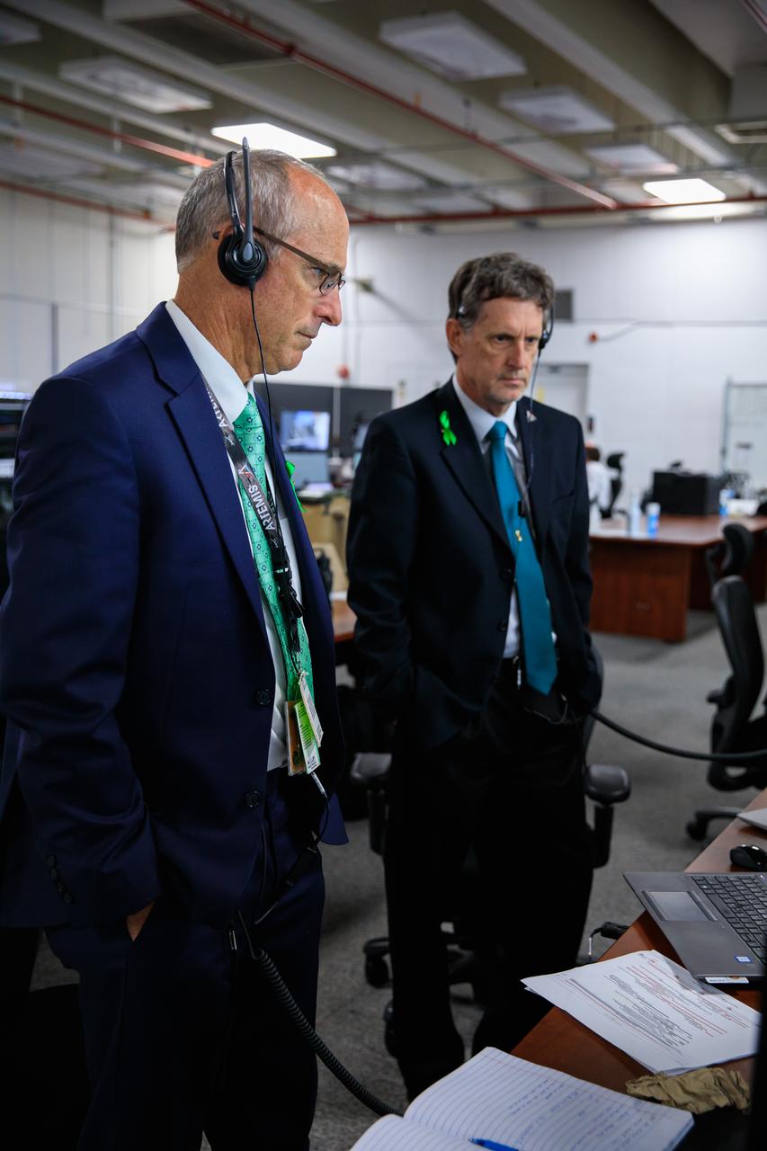 Artemis I team members monitor their consoles inside Firing Room 1 of the Rocco A. Petrone Launch Control Center at NASA’s Kennedy Space Center in Florida during launch countdown Sept. 3, 2022. Launch of the agency’s Space Launch System and Orion spacecraft from Kennedy’s Launch Complex 39B was waved off due to an issue during tanking. The first in a series of increasingly complex missions, Artemis I will provide a foundation for human deep space exploration and demonstrate our commitment and capability to extend human presence to the Moon and beyond. The primary goal of Artemis I is to thoroughly test the integrated systems before crewed missions by operating the spacecraft in a deep space environment, testing Orion’s heat shield, and recovering the crew module after reentry, descent, and splashdown. 