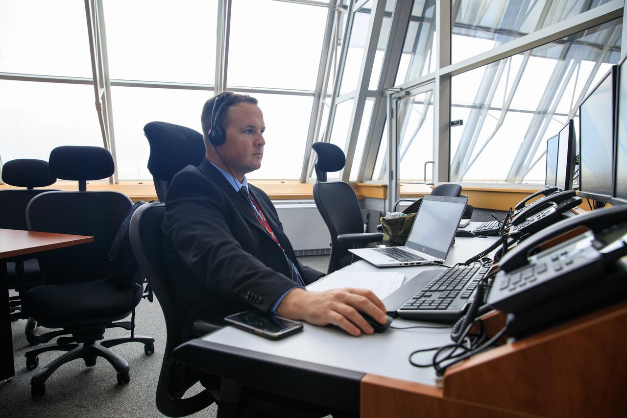 Wes Mosedale, technical assistant to the Artemis I launch director, monitors his consoles inside Firing Room 1 of the Rocco A. Petrone Launch Control Center at NASA’s Kennedy Space Center in Florida during launch countdown Sept. 3, 2022. Launch of the agency’s Space Launch System and Orion spacecraft from Kennedy’s Launch Complex 39B was waved off due to an issue during tanking. The first in a series of increasingly complex missions, Artemis I will provide a foundation for human deep space exploration and demonstrate our commitment and capability to extend human presence to the Moon and beyond. The primary goal of Artemis I is to thoroughly test the integrated systems before crewed missions by operating the spacecraft in a deep space environment, testing Orion’s heat shield, and recovering the crew module after reentry, descent, and splashdown. 