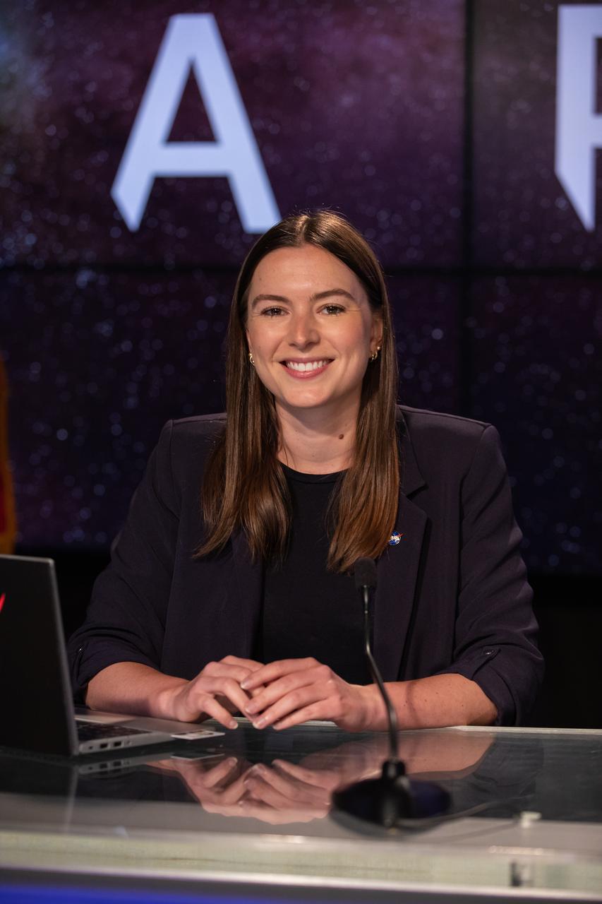 Jackie McGuinness, NASA press secretary, moderates a news conference Sept. 3, 2022, at NASA’s Kennedy Space Center in Florida, after launch of Artemis I was waived off from Kennedy’s Launch Complex 39B. Teams encountered a liquid hydrogen leak while loading propellant into the core stage of the Space Launch System rocket. The first in a series of increasingly complex missions, Artemis I will provide a foundation for human deep space exploration and demonstrate our commitment and capability to extend human presence to the Moon and beyond. The primary goal of Artemis I is to thoroughly test the integrated systems before crewed missions by operating the spacecraft in a deep space environment, testing Orion’s heat shield, and recovering the crew module after reentry, descent, and splashdown.