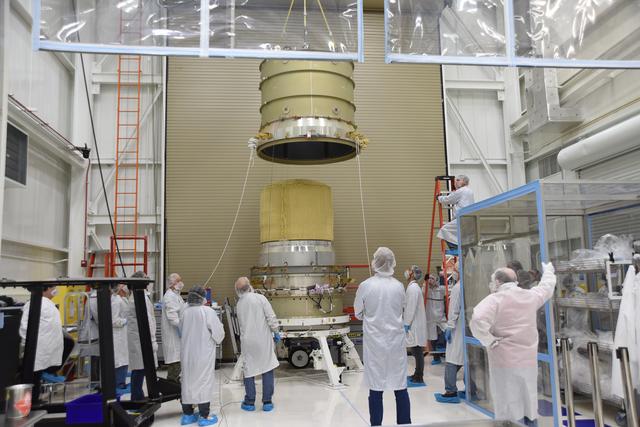 NASA image: LOFTID Spacecraft Lift and Mate PASS-PLA Canister to RV-PLA