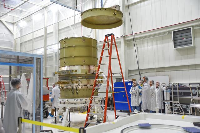 NASA image: LOFTID Spacecraft PASS-C Adapter Lift and Mate to Stack