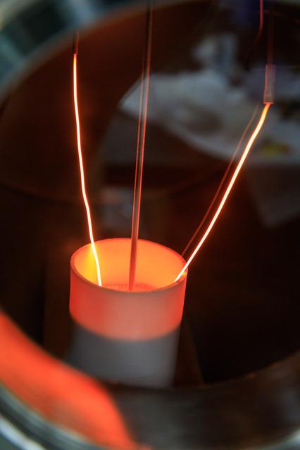 NASA image: Molten Regolith Electrolysis Testing