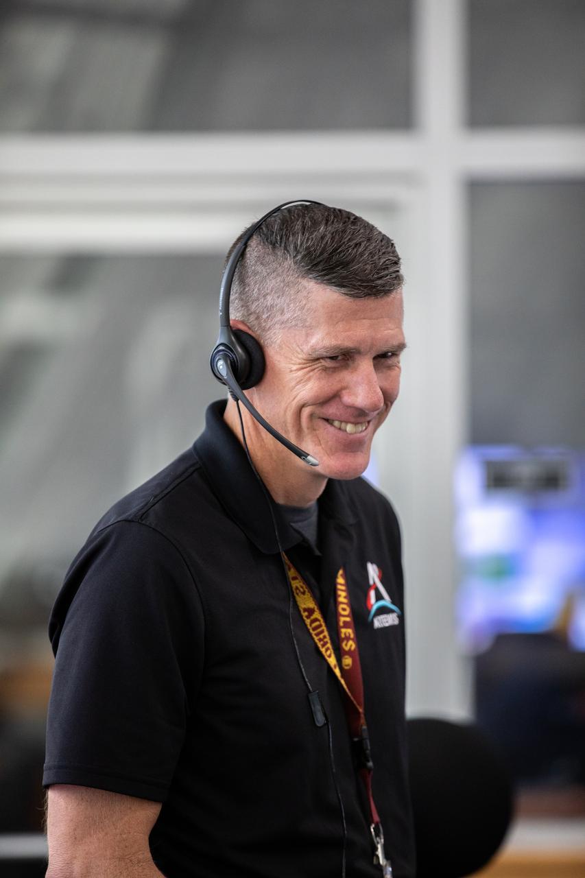 Artemis I Assistant Launch Director Jeremy Graeber helps lead a cryogenic propellant tanking demonstration inside Firing Room 1 of the Rocco A. Petrone Launch Control Center at NASA’s Kennedy Space Center in Florida on Sept. 21, 2022. The first in a series of increasingly complex missions, Artemis I will provide a foundation for human deep space exploration and demonstrate our commitment and capability to extend human presence to the Moon and beyond. The primary goal of Artemis I is to thoroughly test the integrated systems before crewed missions by operating the spacecraft in a deep space environment, testing Orion’s heat shield, and recovering the crew module after reentry, descent, and splashdown.